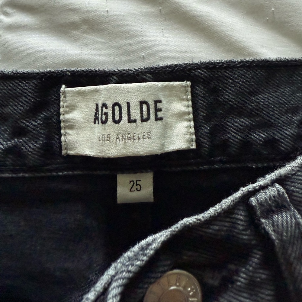 Agolde Women’s Jeans 90s boyfriend style black color size 25 - Picture 7 of 8